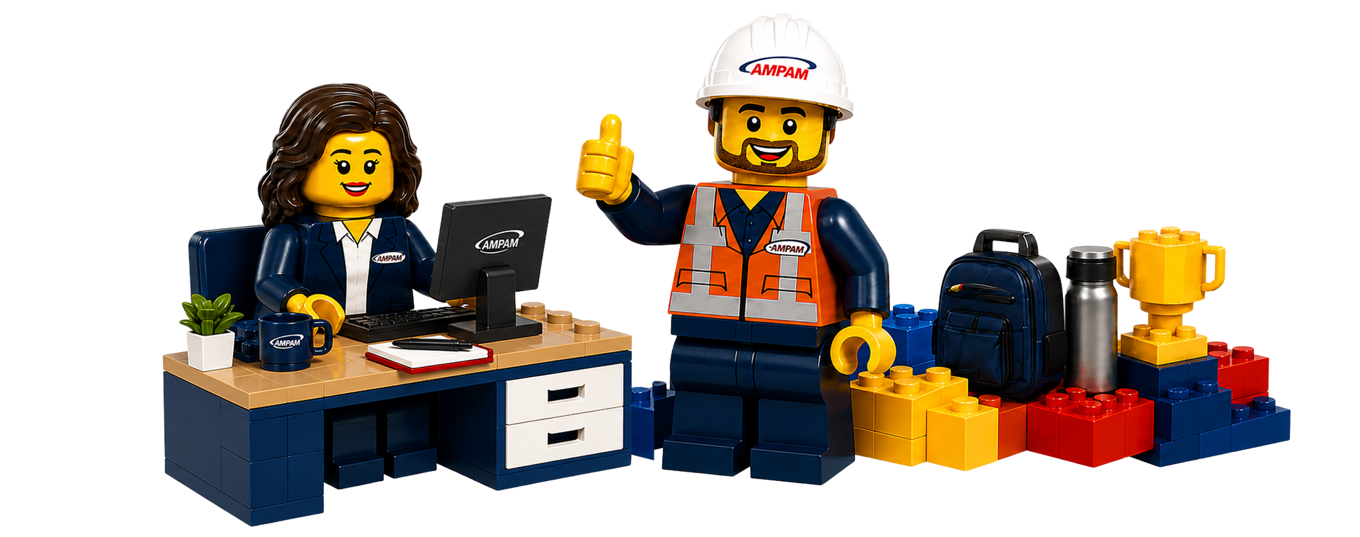 Equipo AMPAM representado como figuras LEGO