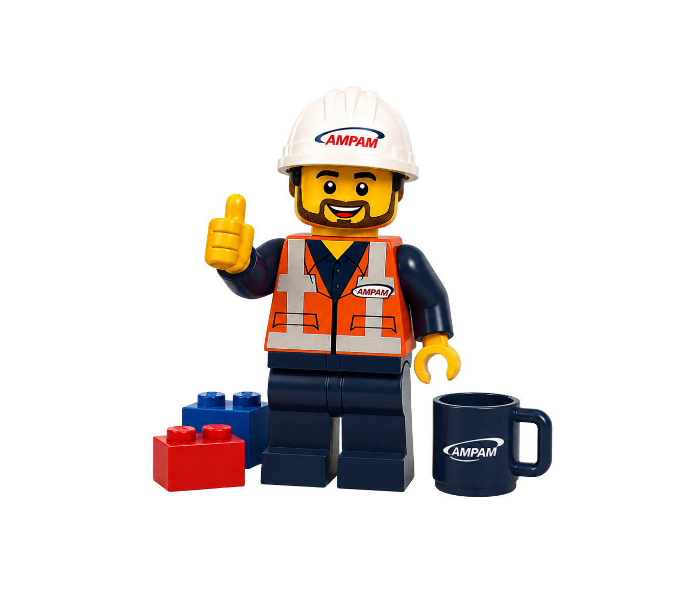 Lego Grande en Pared Azul