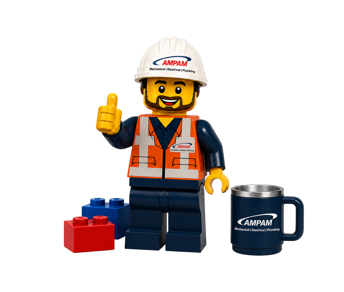 Lego Grande en Pared Azul